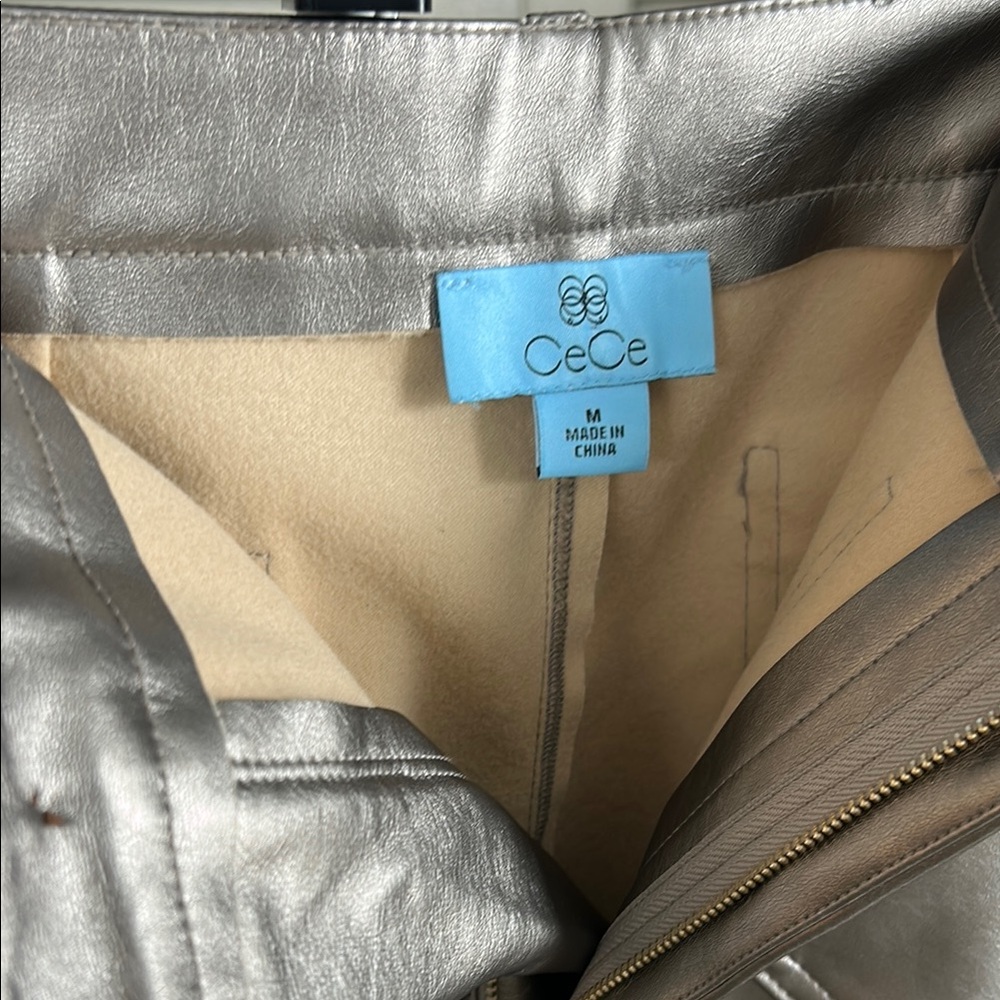 Chrome/Silver CeCe brand Pants - Picture 5 of 6